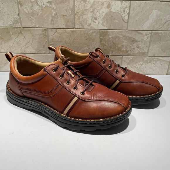 DREW Other - Drew Hogan Toledo Mens Brown Leather Orthopedic Walking Shoes Size 11W Wide